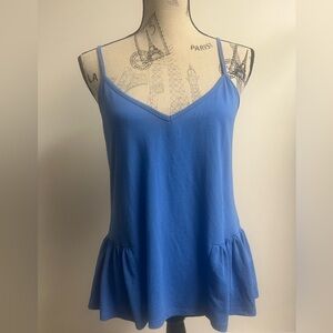Blue Ruffle Tank Top!
